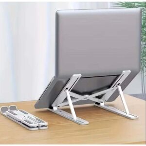 2-in-1 Adjustable Laptop and Phone Stand White