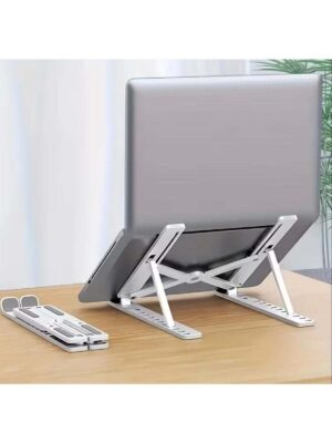 2-in-1 Adjustable Laptop and Phone Stand White