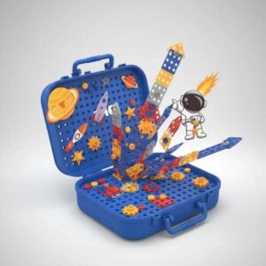 DIY CREATIVES DIY Space Theme Electric Drill Construction Puzzle Set – Self Spell Box