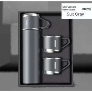 The Suit Gray Thermal Set - Thermal Bottle and Coffee Mug