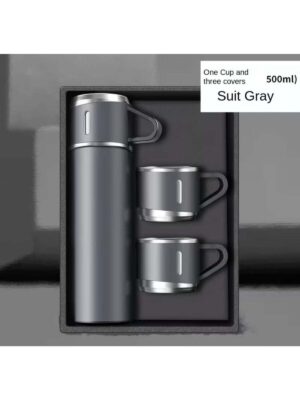 The Suit Gray Thermal Set - Thermal Bottle and Coffee Mug