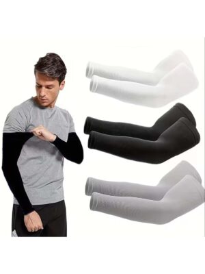 1 Pair of Cooling Arm Sleeves | Breathable Elastic Quick-Dry Fabric, Ideal for Summer for Sports And