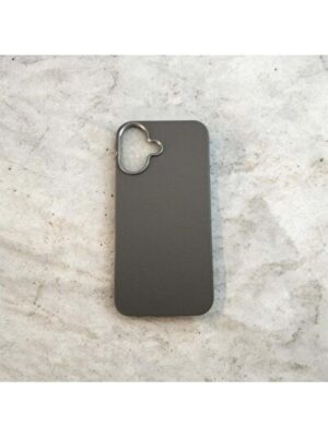 iPhone 16 Luxury Leather Texture Phone Case Grey