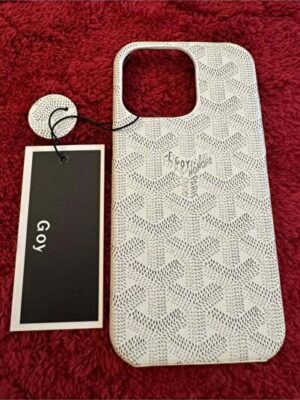iPhone 15 Pro Max Luxury Patterned Shockproof Case White