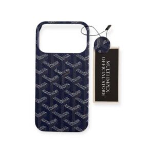 iPhone 17 Pro Luxury Patterned Shockproof Case Blue