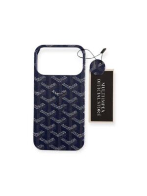iPhone 17 Pro Luxury Patterned Shockproof Case Blue