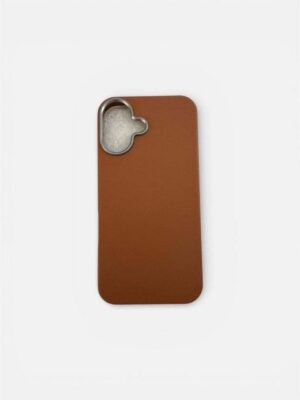 iPhone 16 Luxury Leather Texture Phone Case Brown