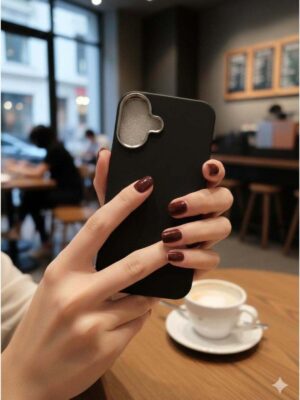 iPhone 16 Luxury Leather Texture Phone Case Black