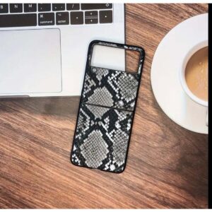 Z flip 6 case High-Quality Snake Skin Patterned Synthetic Leather
