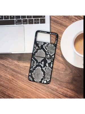 Z flip 6 case High-Quality Snake Skin Patterned Synthetic Leather case
