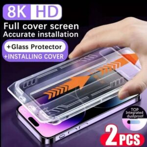 Apple 17 Pro Max Set of Two 8K Ultra HD Glossy Tempered Glass Screen Protectors