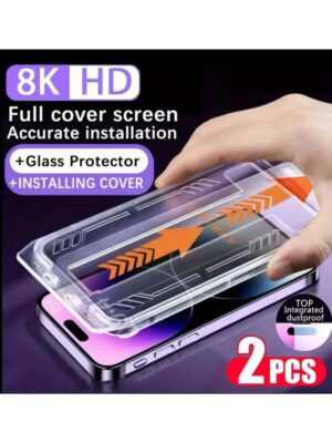 Apple 17 Pro Max Set of Two 8K Ultra HD Glossy Tempered Glass Screen Protectors