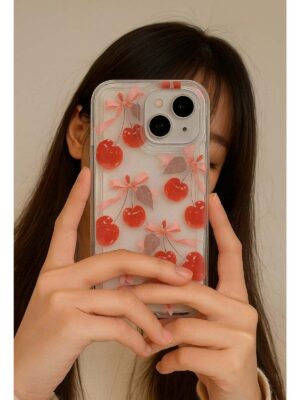 iPhone 16 Pro Max TPU Shockproof Cherry Blossom Floral Phone Case