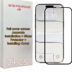 iPhone Air Set of Two 8K Ultra HD Glossy Tempered Glass Screen Protectors
