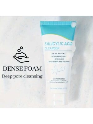 Salicylic Acid Cleanser, Moisturizing Facial Wash, with Hyaluronic Acid, Niacinamide, Citric Ac