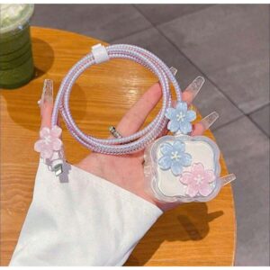 Charger Protector of 5pcs/Set Blue & Pink
