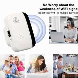 WiFi Extender, Signal Booster Up to 5000sq. ft and 55 Devices,WiFi Range Extender for The House,with Ethernet Port, Easy Setup,Router Extender for Wireless Internet (White)