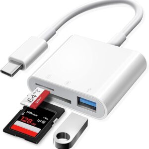 3-in-1 USB-C SD Card Reader - Fast Transfer & Plug
